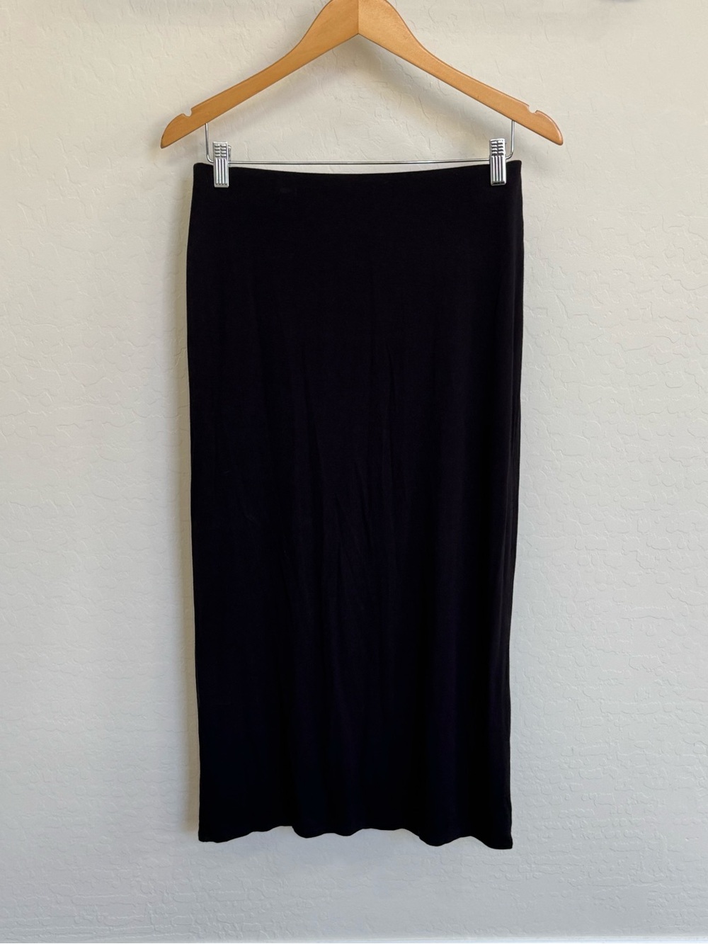 Bailey 44 Black Column Stretch Maxi Skirt Knit Size S Classic 90s